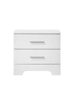 Crown Mark Lily Collection White Nightstand