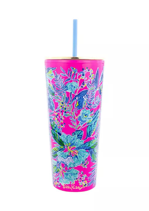 Lilly Pulitzer® Lil Earned Stripes Tumbler with Straw 4 Lilly Pulitzer® Lil Earned Stripes Tumbler with Straw - Image 2