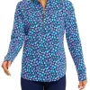 Lilly Pulitzer® Women's Skipper Seabreeze Blue Low Tide Navy Spotted Top