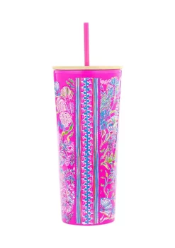 Lilly Pulitzer® Tumbler with Straw, Shell Me Something Good -Cheap Golden Hill Studio Store Belk 273
