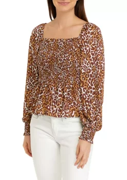 Lilly Pulitzer® Women's Demi Long Sleeve Smocked Top -Cheap Golden Hill Studio Store Belk 341