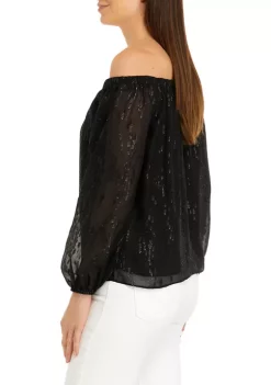 Lilly Pulitzer® Women's Emilee Long Sleeve Off the Shoulder Silk Top -Cheap Golden Hill Studio Store Belk 350