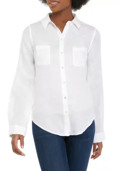 Lilly Pulitzer® Sea View Linen Button Down Top