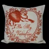 Golden Hill Studio 14" White and Red Calligraphy 'Be My Valentine' Throw Pillow
