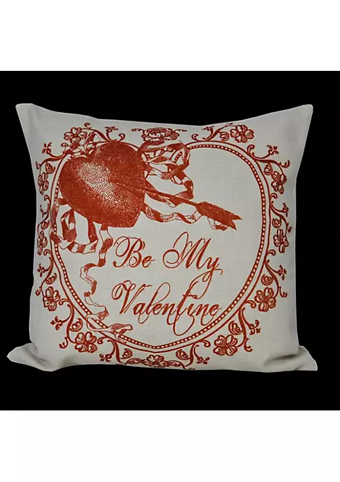 Golden Hill Studio Traditional Calligraphy “Be My Valentine” Decorative Throw Pillow Cover 14” 3 Golden Hill Studio Traditional Calligraphy “Be My Valentine” Decorative Throw Pillow Cover 14”