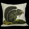 Golden Hill Studio 18" Orange and Black Squirrel Enjoying His Carrot Throw Pillow Cover -Cheap Golden Hill Studio Store Belk 548