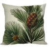 Golden Hill Studio 18" Green Pine Cone and Bough Square Christmas Throw Pillow Cover -Cheap Golden Hill Studio Store Belk 554
