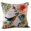 Golden Hill Studio 18" White and Pink Songbird and Blossoming Floral Accents Throw Pillow -Cheap Golden Hill Studio Store Belk 583