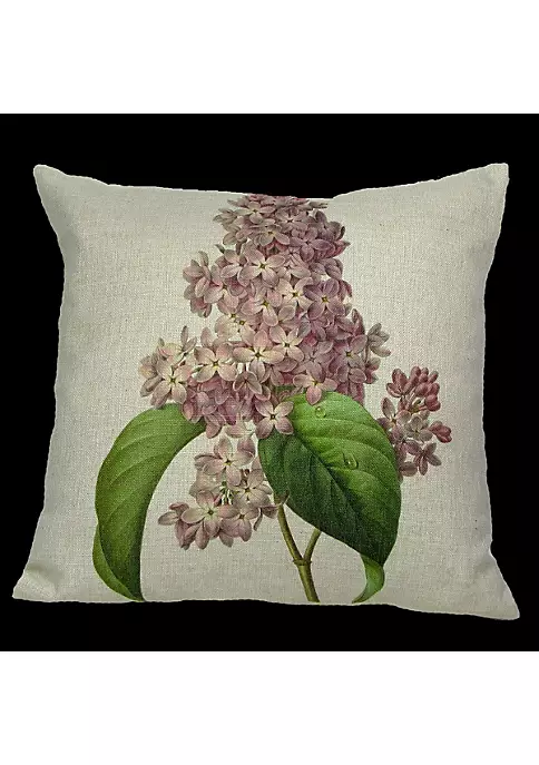 Golden Hill Studio 18" Purple and Green Square Lilac Detail Throw Pillow 3 Golden Hill Studio 18" Purple and Green Square Lilac Detail Throw Pillow