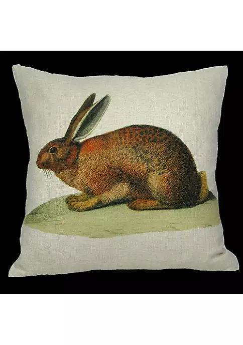 Golden Hill Studio 18" White and Brown Darling Bunny Decorative Throw Pillow 4 Golden Hill Studio 18" White and Brown Darling Bunny Decorative Throw Pillow - Image 2