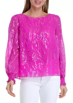 Lilly Pulitzer® Women's Idina Long Sleeve Silk Top -Cheap Golden Hill Studio Store Belk 66