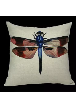 Golden Hill Studio 18" Dragonfly Pillow with Insert