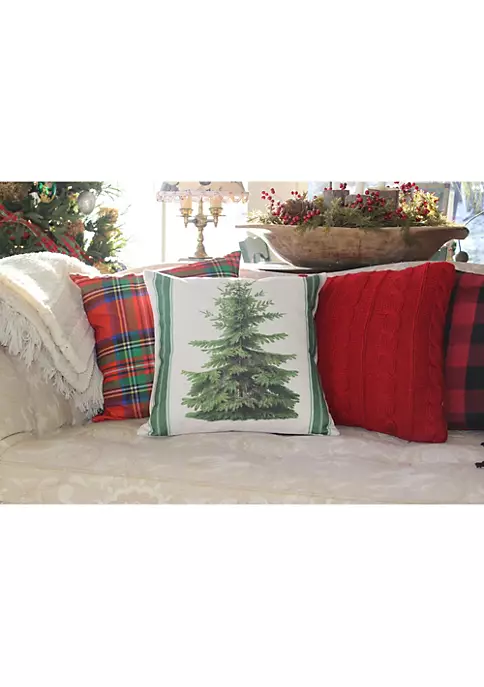 Golden Hill Studio 18" Vintage Pine Tree Throw Pillow w/insert 3 Golden Hill Studio 18" Vintage Pine Tree Throw Pillow w/insert