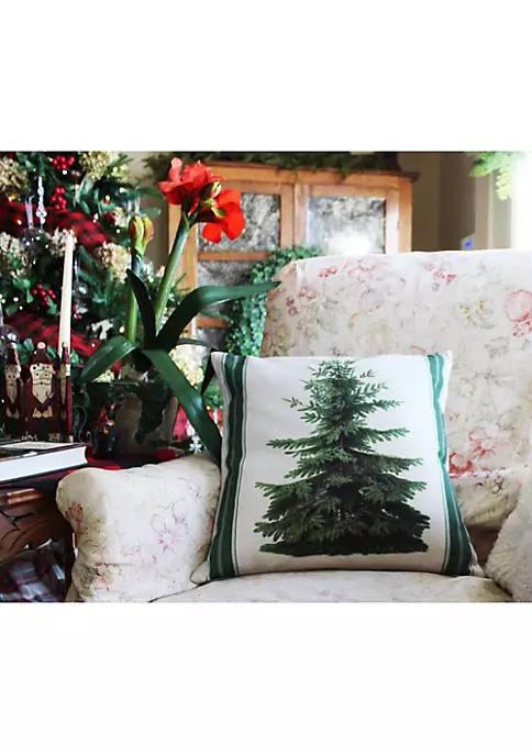 Golden Hill Studio 18" Vintage Pine Tree Throw Pillow w/insert 5 Golden Hill Studio 18" Vintage Pine Tree Throw Pillow w/insert - Image 3