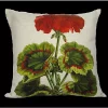 Golden Hill Studio 18" Green and Red Spring Geranium Throw Pillow -Cheap Golden Hill Studio Store Belk 682