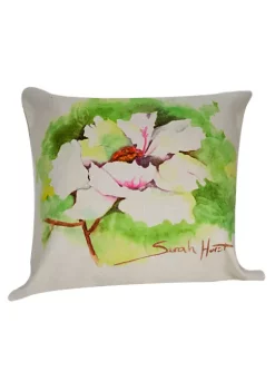 Golden Hill Studio 18” x 18” White Peony Throw Pillow With Insert