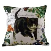 Golden Hill Studio 18" Black and White Kitten on a Calligraphy Background Throw Pillow Cover -Cheap Golden Hill Studio Store Belk 734