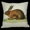 Golden Hill Studio 18" White and Brown Darling Bunny Decorative Throw Pillow Cover -Cheap Golden Hill Studio Store Belk 755