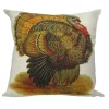 Golden Hill Studio 18" White and Yellow Turkey Square Throw Pillow Cover -Cheap Golden Hill Studio Store Belk 759