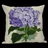 Golden Hill Studio 18" White and Purple Hydrangea Floral Square Throw Pillow Cover -Cheap Golden Hill Studio Store Belk 765