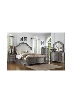 Crown Mark Alexandria Antique Queen Bedroom Collection with Bed, Dresser & Mirror -Cheap Golden Hill Studio Store Belk 786