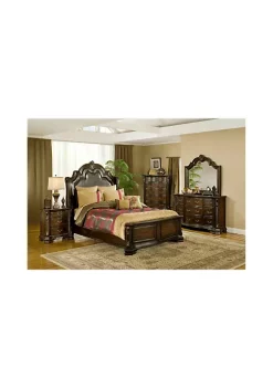 Crown Mark Alexandria Bedroom - Bed, Dresser & Mirror - King -Cheap Golden Hill Studio Store Belk 790