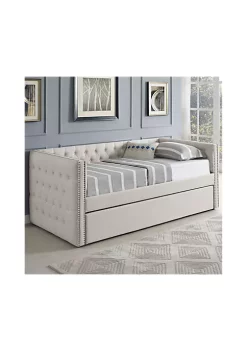 Crown Mark Hadley Collection Day Bed in Ivory
