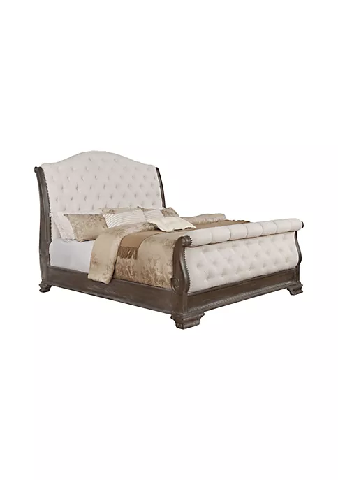 Crown Mark Alexandria Antique King Upholstered Sleigh Bed 3 Crown Mark Alexandria Antique King Upholstered Sleigh Bed