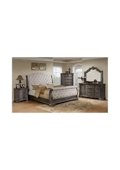 Crown Mark Alexandria Antique King Upholstered Sleigh Bed 12 Crown Mark Alexandria Antique King Upholstered Sleigh Bed -Cheap Golden Hill Studio Store Belk 810