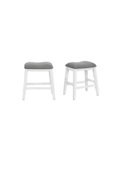 Crown Mark Dilan Collection White Counter Stool