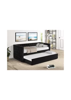 Crown Mark Hadley Collection Day Bed in Black -Cheap Golden Hill Studio Store Belk 880