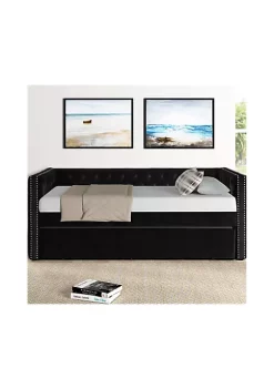 Crown Mark Hadley Collection Day Bed in Black -Cheap Golden Hill Studio Store Belk 881