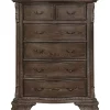 Crown Mark Alexandria Antique 5 Drawer Chest -Cheap Golden Hill Studio Store Belk 920