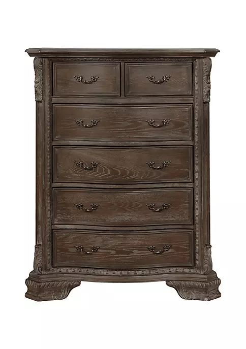 Crown Mark Alexandria Antique 5 Drawer Chest 3 Crown Mark Alexandria Antique 5 Drawer Chest