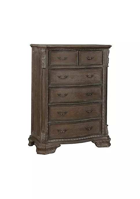 Crown Mark Alexandria Antique 5 Drawer Chest 4 Crown Mark Alexandria Antique 5 Drawer Chest - Image 2